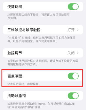 巴中苹果授权维修站分享iPhone轻点无法唤醒怎么办